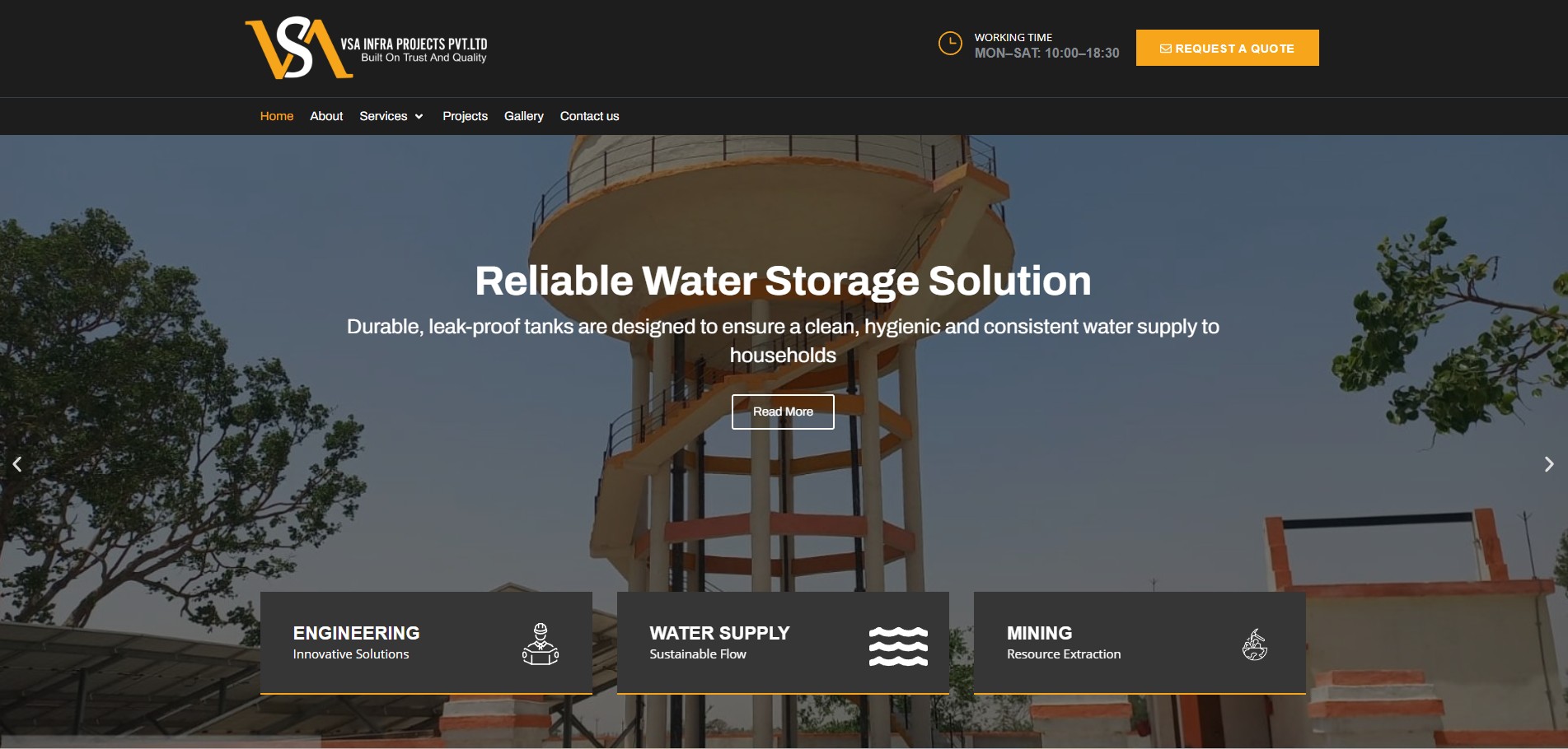 VSAINFRA — Website Designing In Hyderabad RedMinds